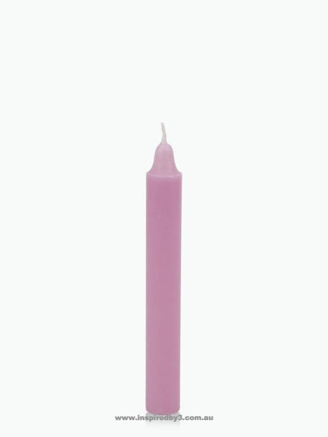 Pink taper wishing candle for spell work